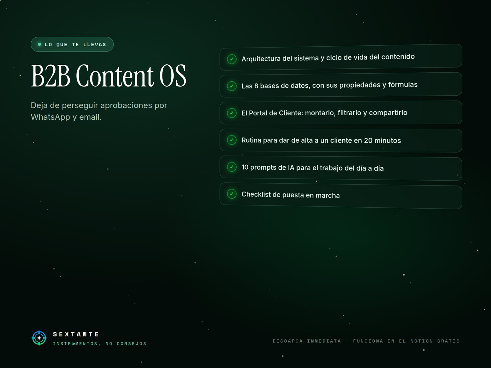 Lo que incluye de B2B Content OS