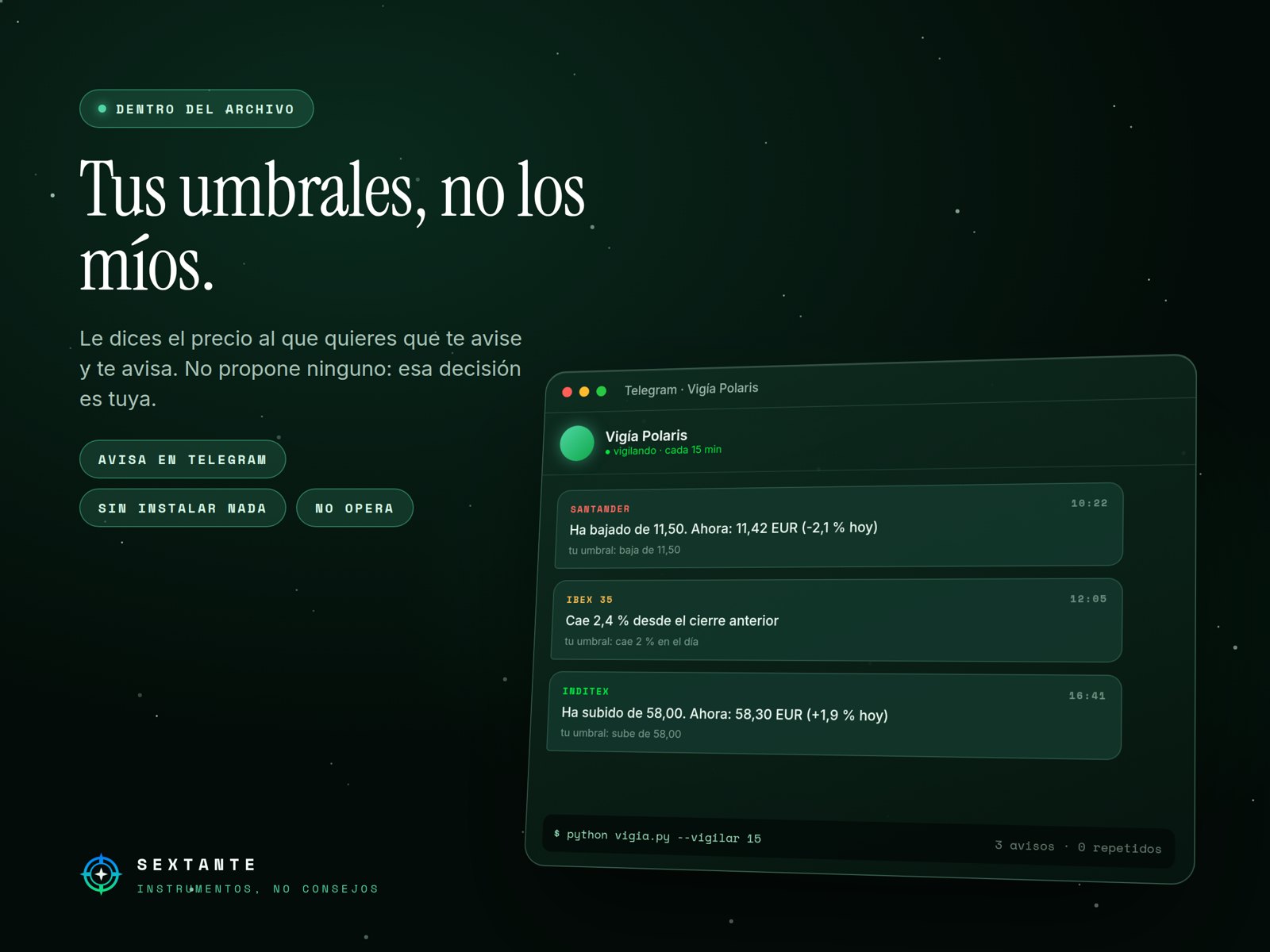 El resumen de Vigía Polaris